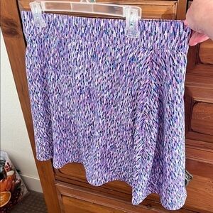 Talbots Purple and White Skater Mini Skort Size Plus X NWOT